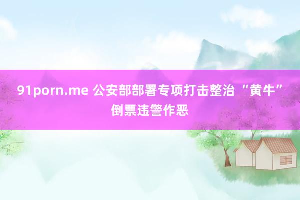 91porn.me 公安部部署专项打击整治 “黄牛”倒票违警作恶