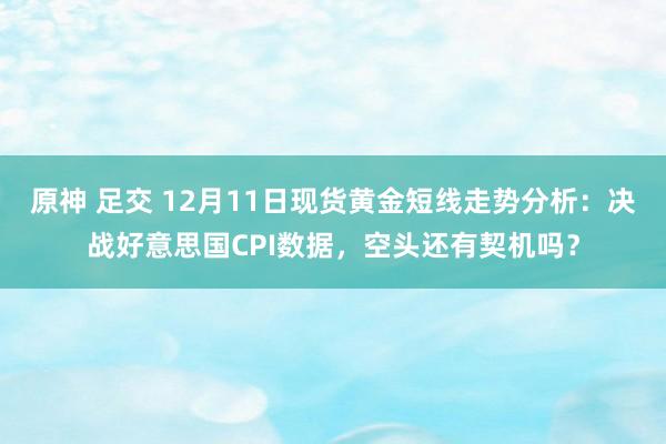 原神 足交 12月11日现货黄金短线走势分析：决战好意思国CPI数据，空头还有契机吗？