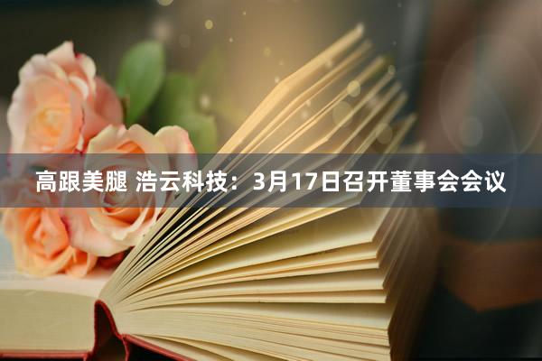 高跟美腿 浩云科技：3月17日召开董事会会议