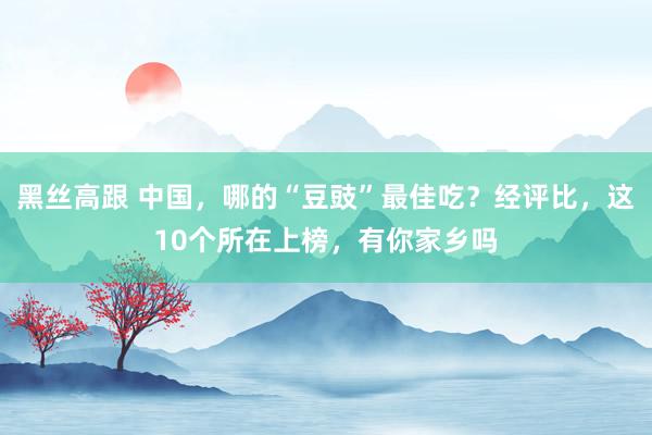 黑丝高跟 中国，哪的“豆豉”最佳吃？经评比，这10个所在上榜，有你家乡吗