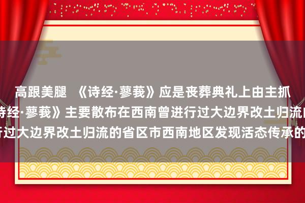 高跟美腿  《诗经·蓼莪》应是丧葬典礼上由主抓东谈主演唱的典礼歌 《诗经·蓼莪》主要散布在西南曾进行过大边界改土归流的省区市西南地区发现活态传承的《蓼莪》