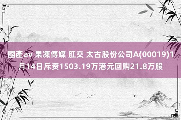 國產av 果凍傳媒 肛交 太古股份公司A(00019)1月14日斥资1503.19万港元回购21.8万股