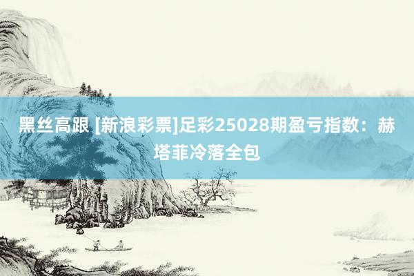 黑丝高跟 [新浪彩票]足彩25028期盈亏指数：赫塔菲冷落全包